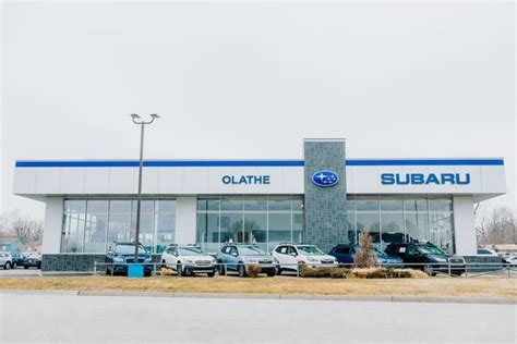 Subaru of olathe - Subaru of Olathe 505 S. Fir Directions Olathe, KS 66061. Sales: 913-361-0986; Service: 913-361-0969; Parts: 913-361-0972; Home; New Vehicles New Inventory. View New ... 
